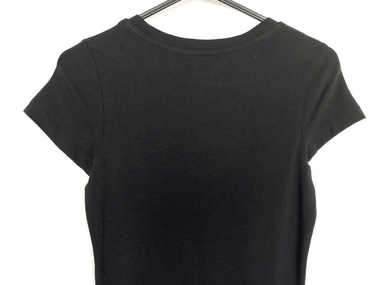 Thumbnail: Short Sleeved Black Bodycon Midi Dress