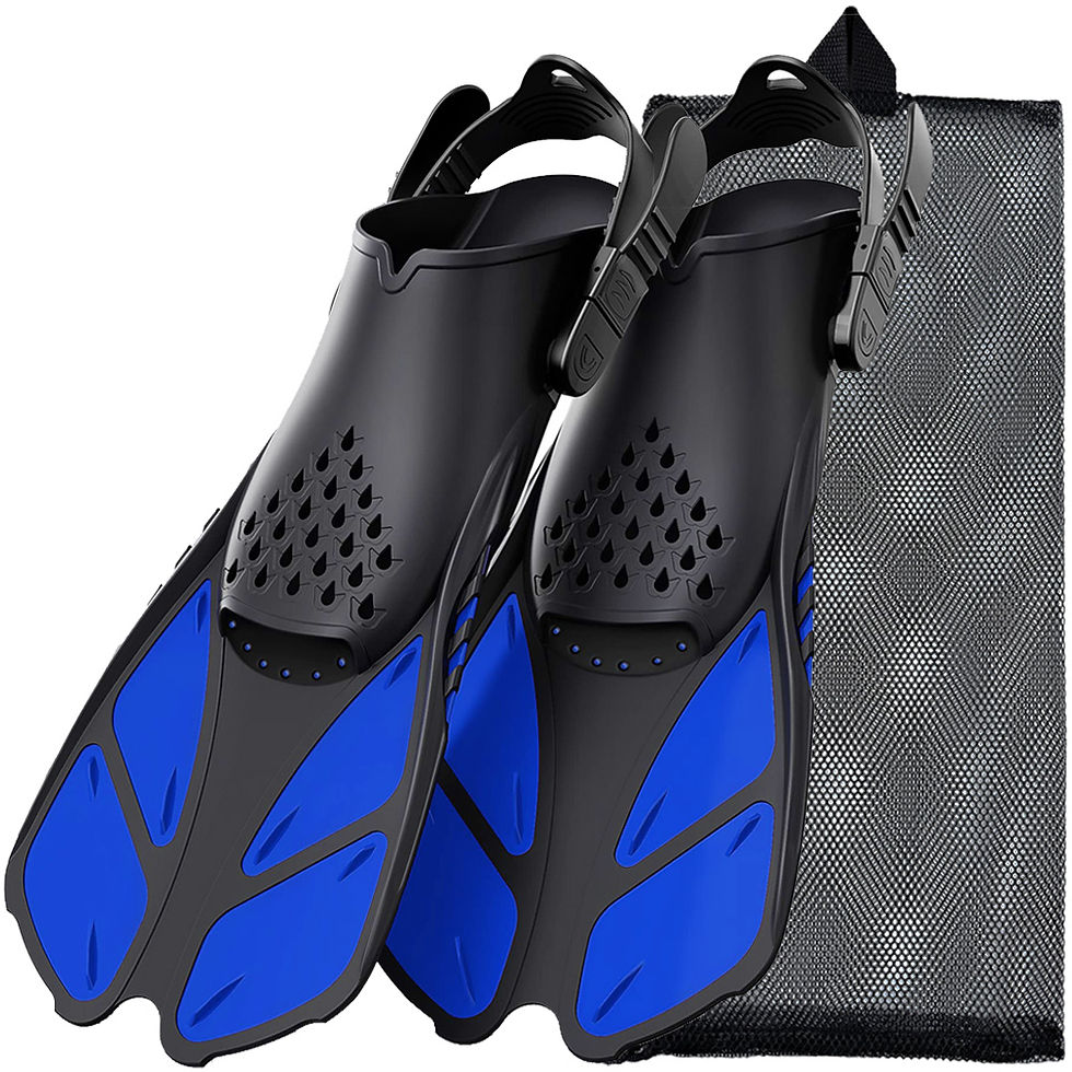 Thumbnail: Snorkel Fins Adjustable Buckles Swimming Flippers Short Silicone Scuba Diving Sh