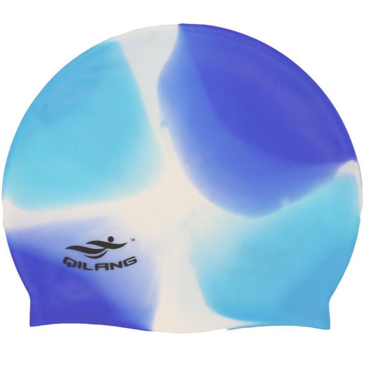 Thumbnail: Waterproof Silicone Swim Caps Women Men High Elastic Flexible Protect Ears Hair 