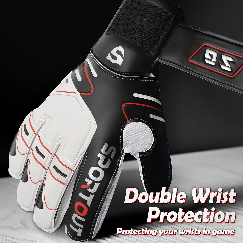 Thumbnail: Sportout Youth&Adult Goalie Goalkeeper Gloves,Strong Grip for The Toughest Saves