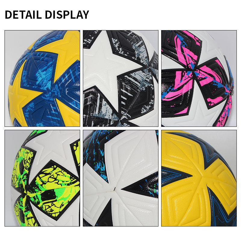 Thumbnail: Standard Soccer Ball Professional Outdoors Sports Match Balls Training Seamless 