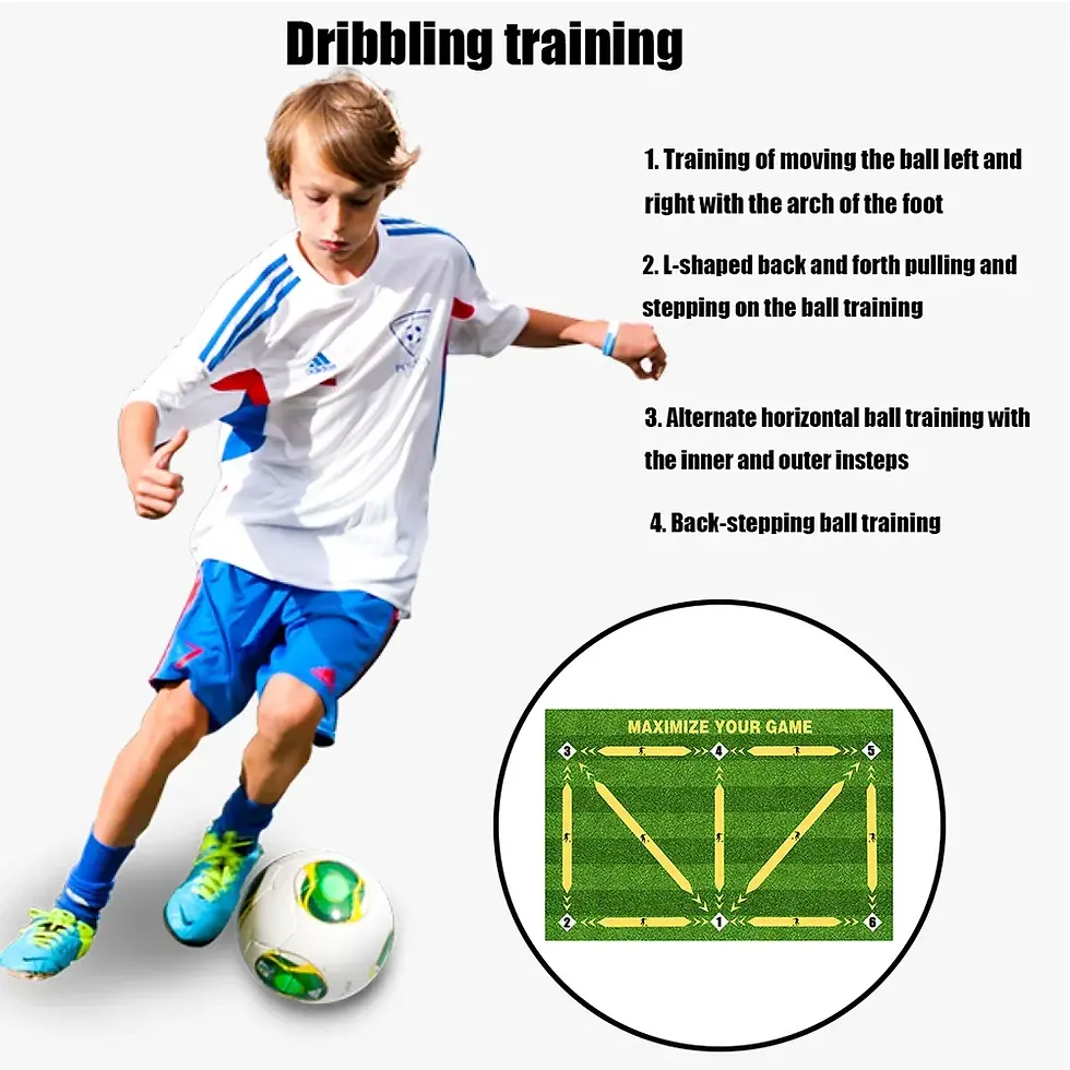 Thumbnail: Football Training Mat Soccer Training Equipment Non Slip Foldable Kids Adults Dr