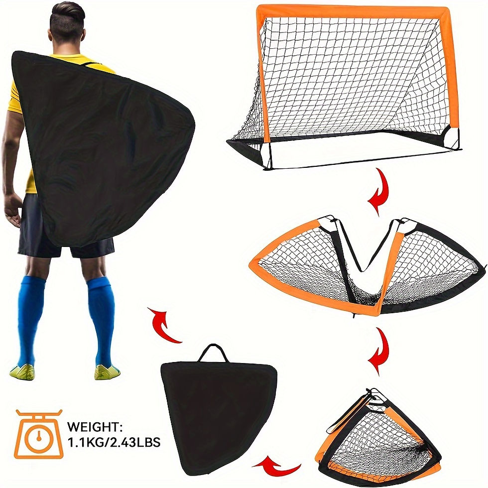 Thumbnail: Portable Soccer Goals for Backyard Foldable Mobile Training Football Net for Kid