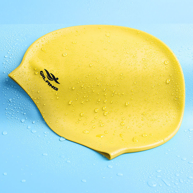 Thumbnail: Waterproof Silicone Swim Caps Women Men High Elastic Flexible Protect Ears Hair 