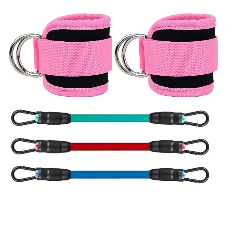 Thumbnail: Ankle Straps Resistance Bands Set Fitness Workout Exercise Equipment Ankle Weigh