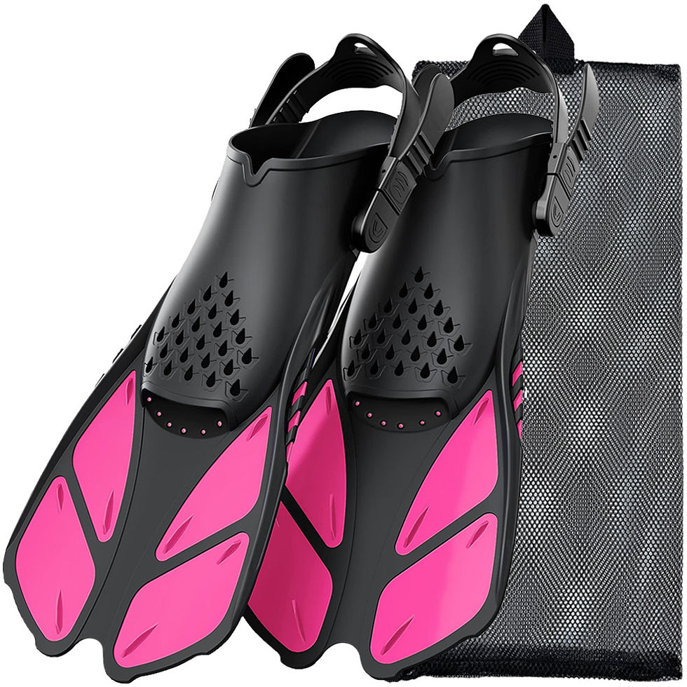 Thumbnail: Snorkel Fins Adjustable Buckles Swimming Flippers Short Silicone Scuba Diving Sh