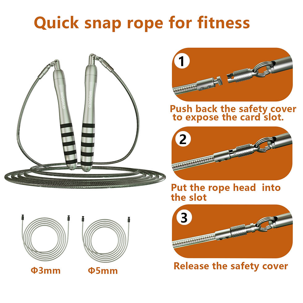 Thumbnail: Crossfit Speed Jumping Rope Home Gym Steel Wire Durable For Men Fast Jump Rope l