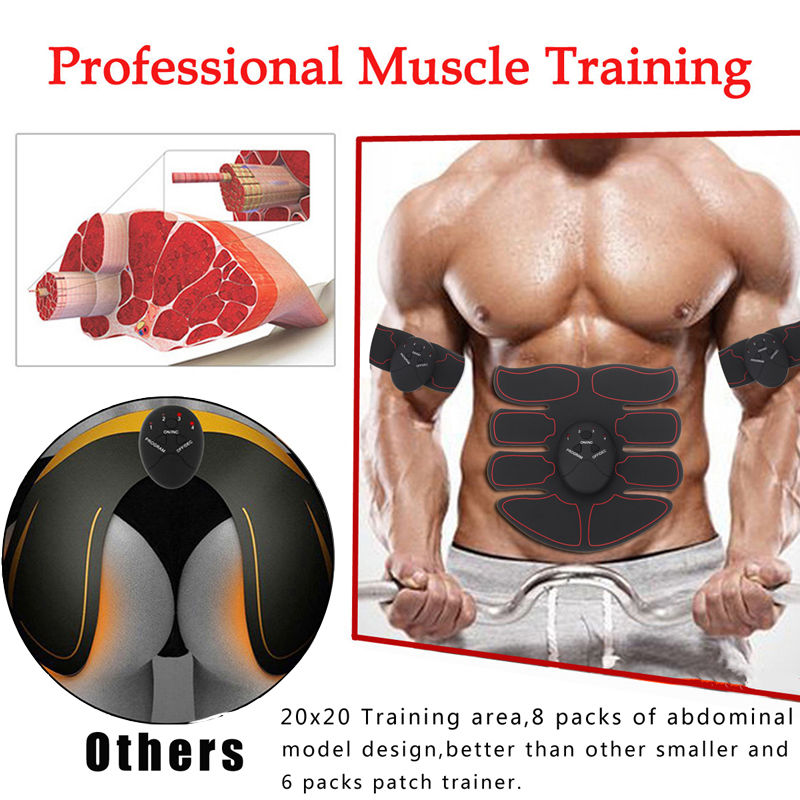 Thumbnail: Electric Muscle Stimulator EMS Wireless Buttocks Hip Trainer Abdominal ABS Stimu