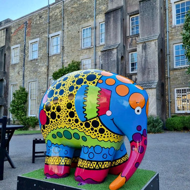 'Polka Dot' Elmer sculpture, Petworth House, National Trust