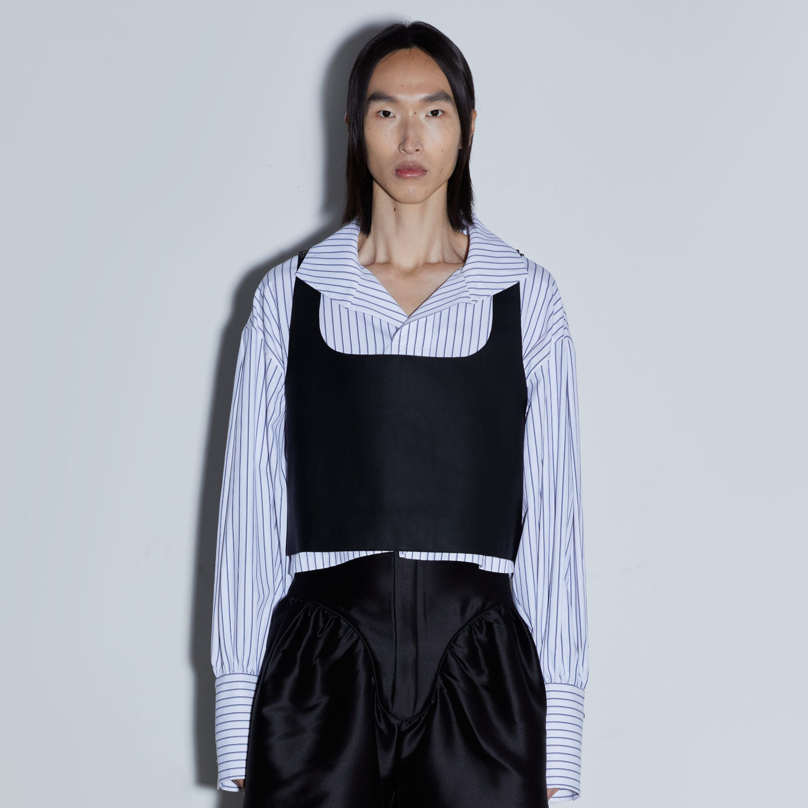 Black Vegan Leather Vest