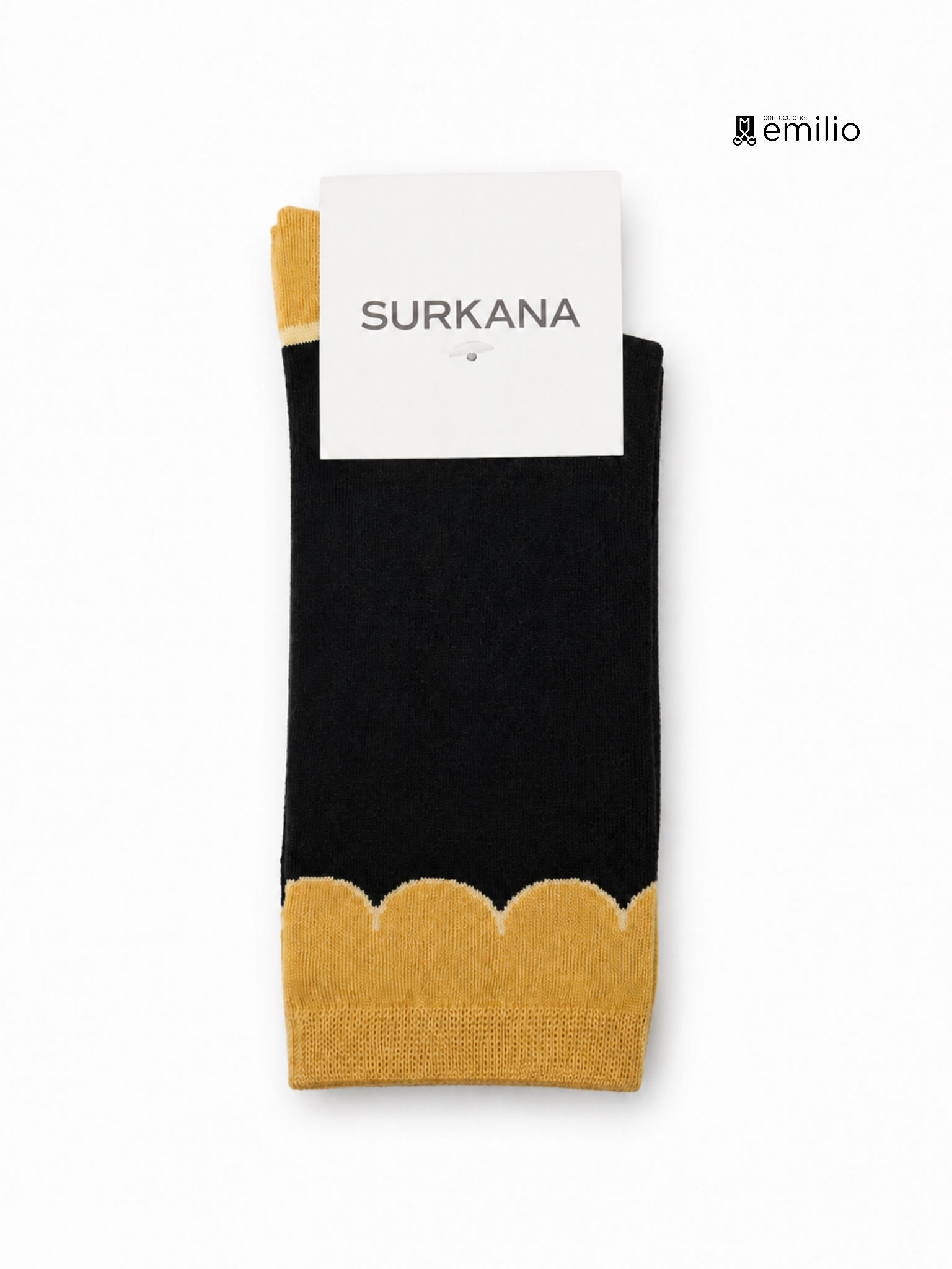 Calcetines de mujer Surkana Sotu – Negro y mostaza