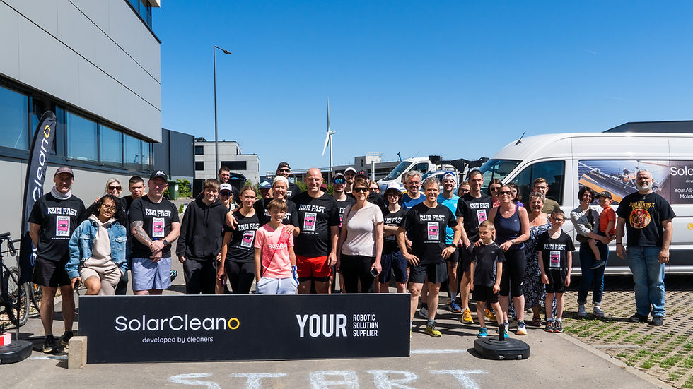 All together at the start line, ready to go.