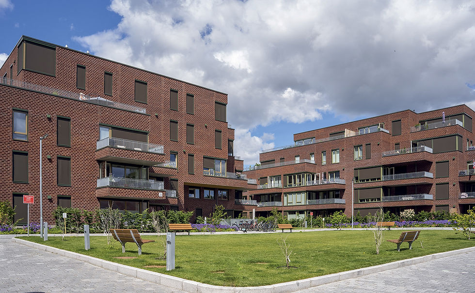 Boligprosjektet Urban Villas i Ski tildeles Murverksprisen 2022. Foto: Solon Eiendom