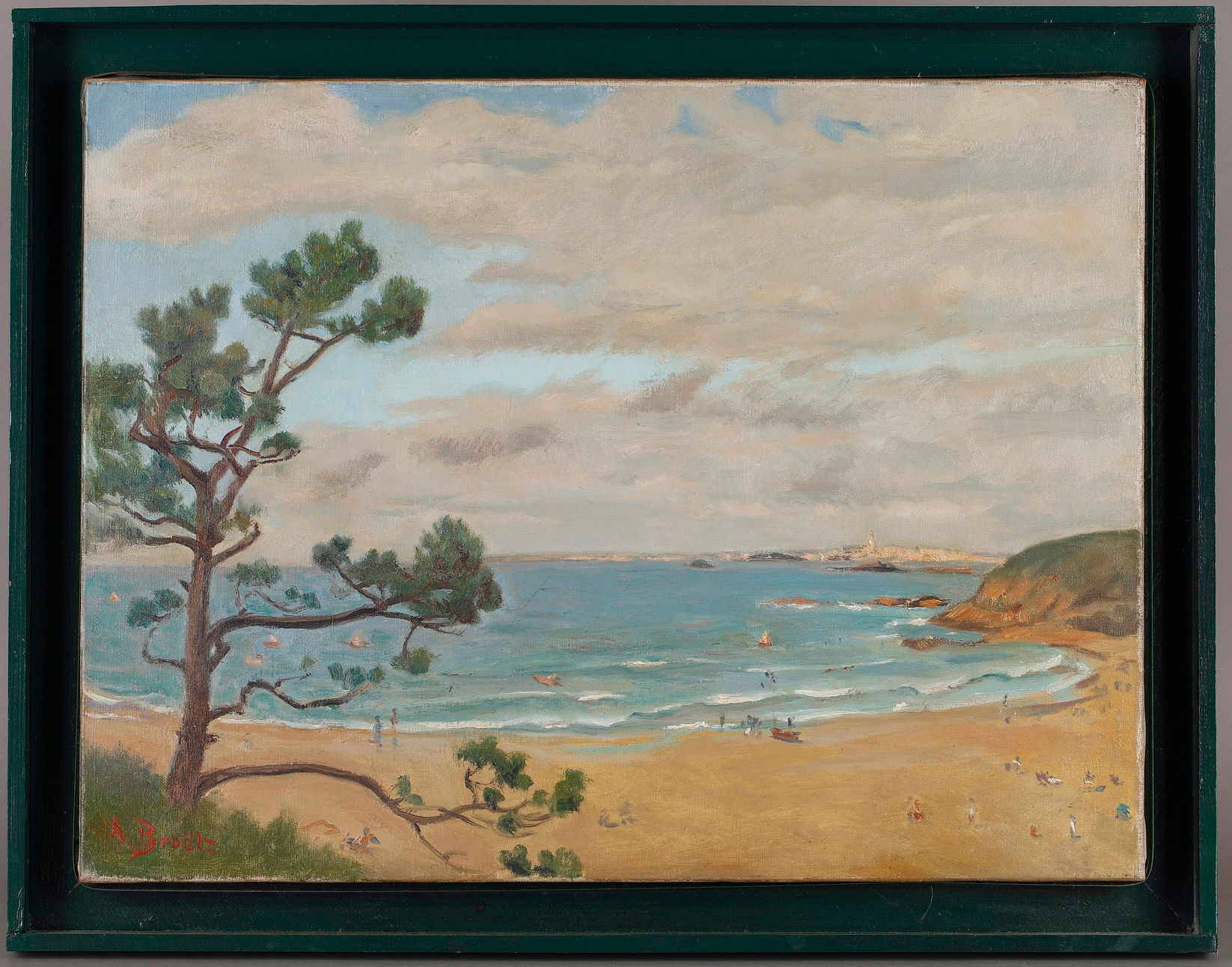 Vue de Dinard sur Saint Malo. H/Toile signée A.BROËT