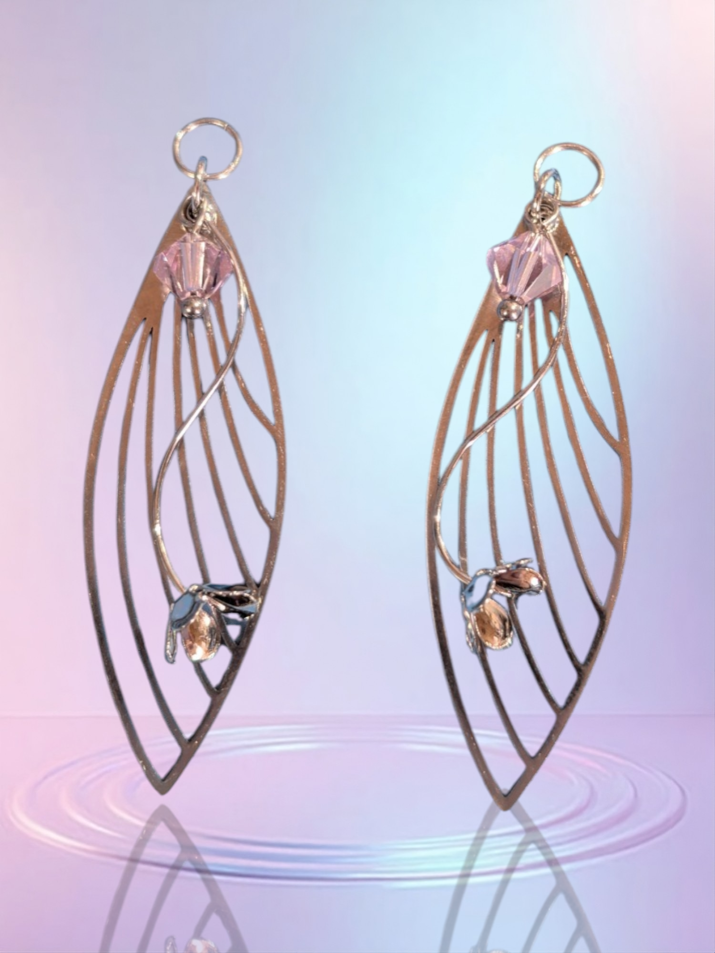 新作! しずくスリム 月の雫と天使の羽 浄化のシルバー・オーナメント