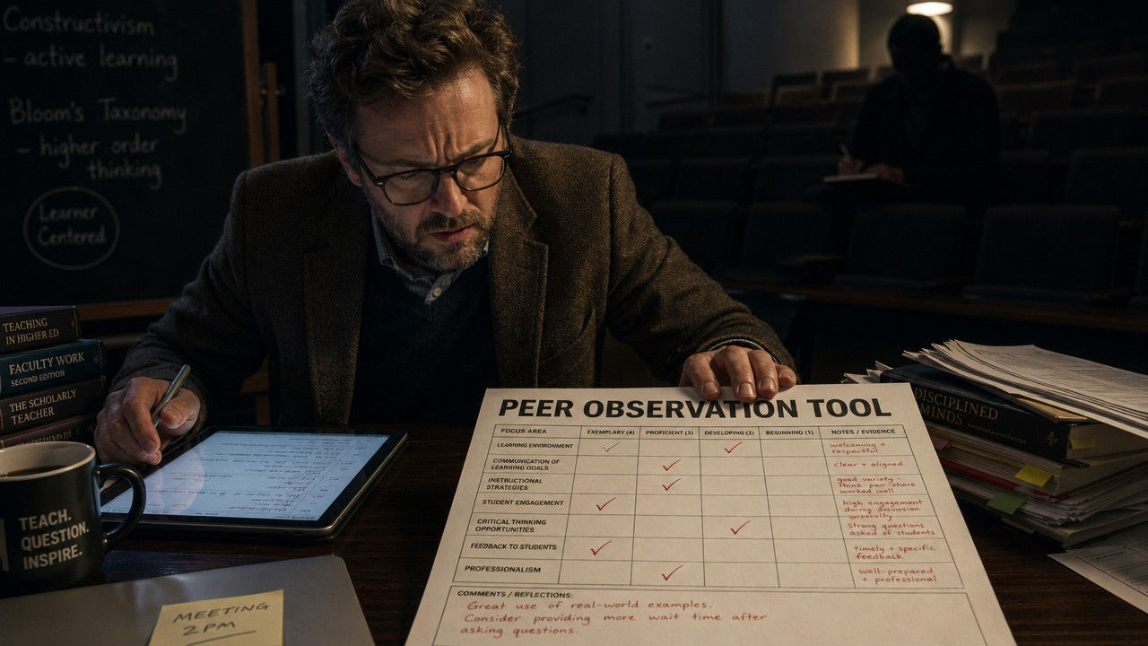 Peer Observation Tool Generator for Higher Education Prompt