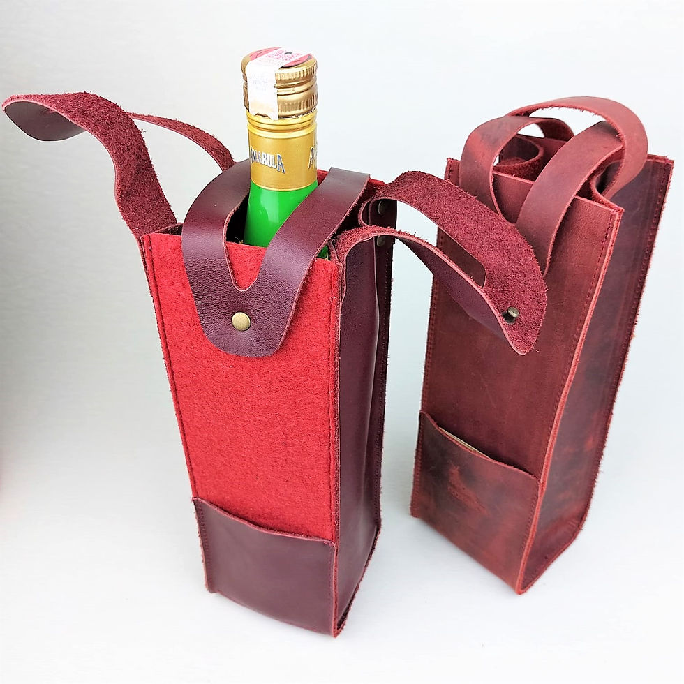 Küçük resim: WINEBAG Şarap Taşıyıcı HakikiDeri Çanta, ŞarapŞisesi Tutucu