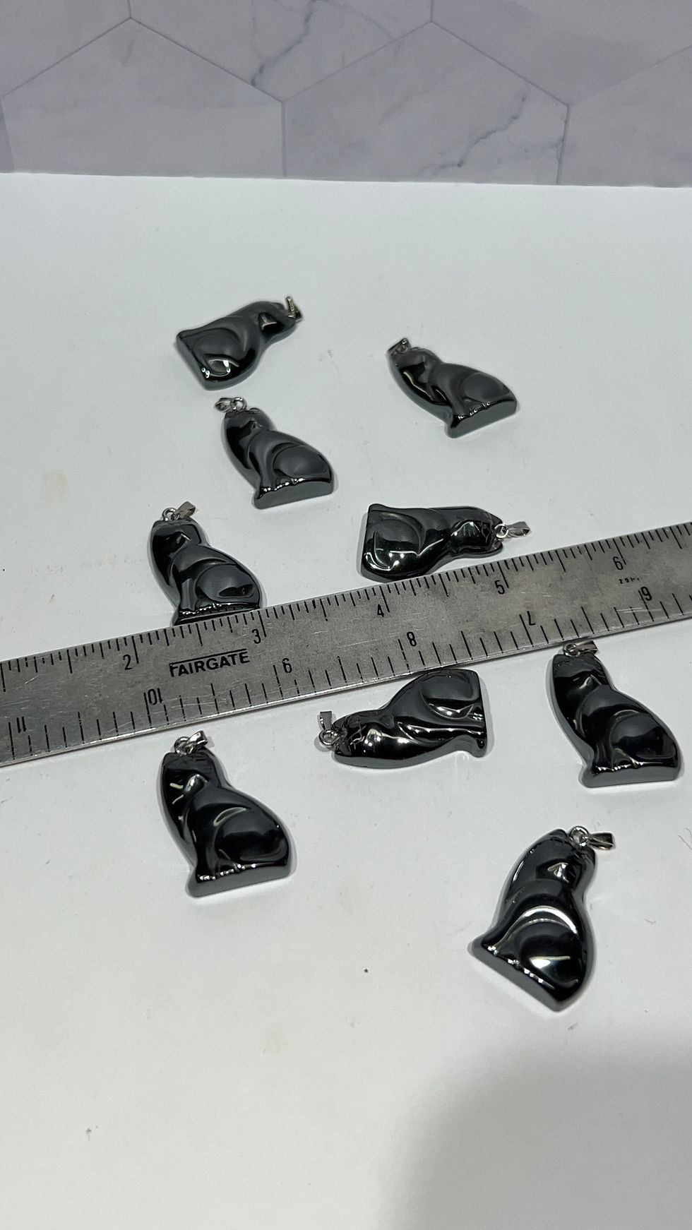 Thumbnail: Hematite Cat Pendant