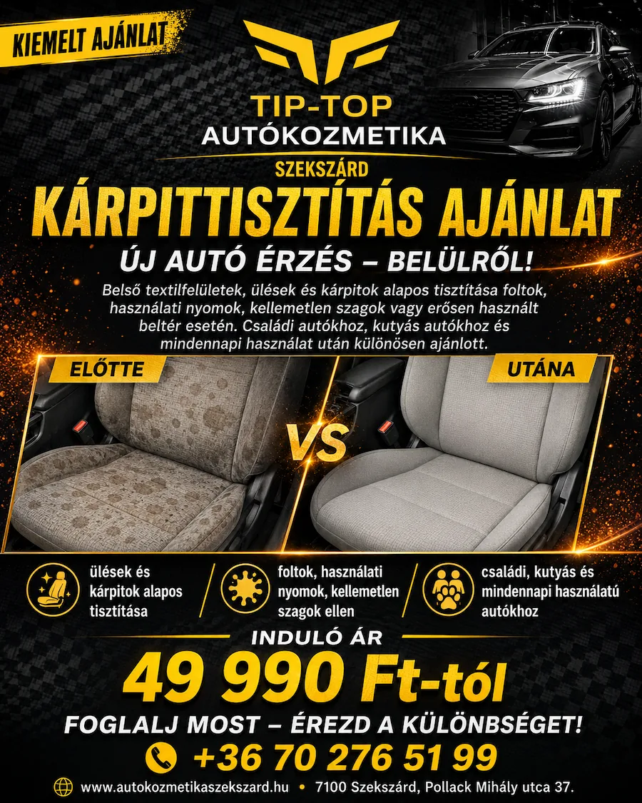 Kárpittisztítás ajánlat