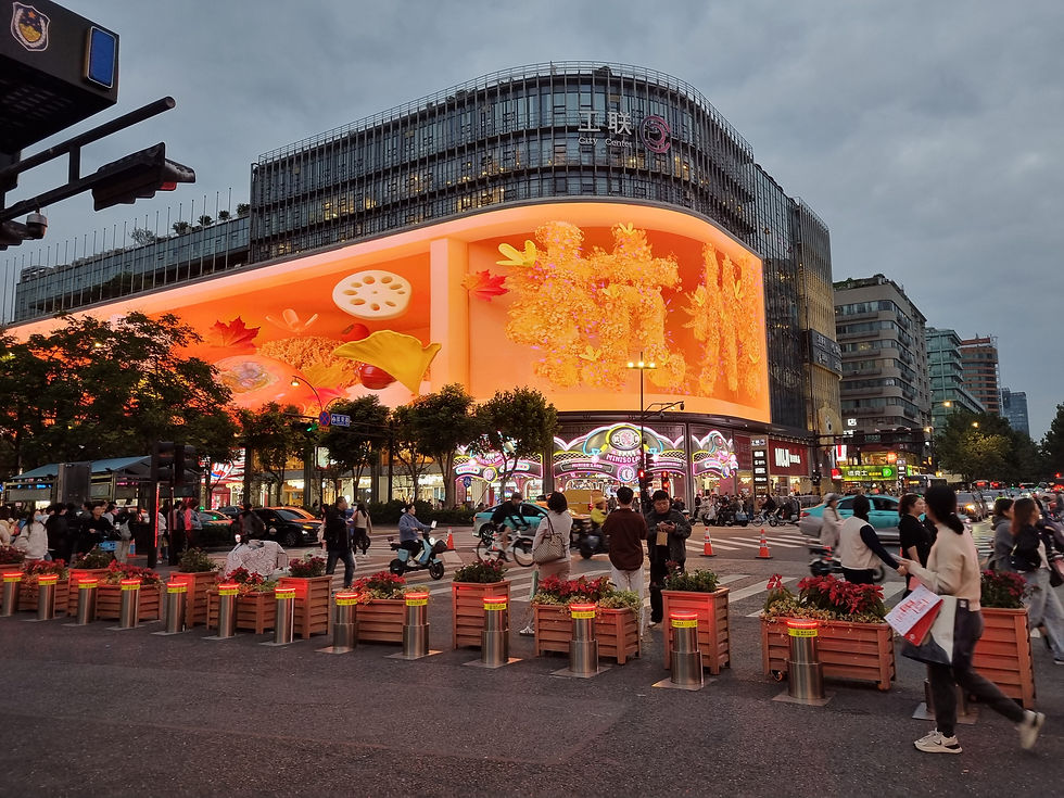 พอเราออกจากสถานี เราก็เดินไปรอบๆได้เลย เพราะโรงแรมที่เราพักจะอยู่โซนใจกลางเมือง