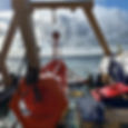 Offshore cable laying operation at sea