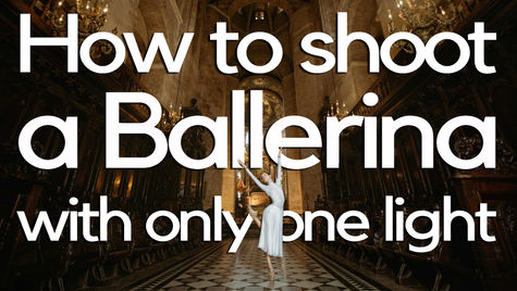 How to photograph a ballerina using only one light!