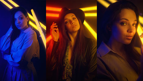 Portraits with RGB tube led lights