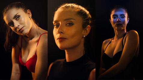 Simple colorful portraits