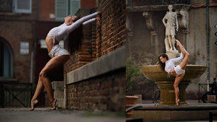 Gymnastics urban photoshoot