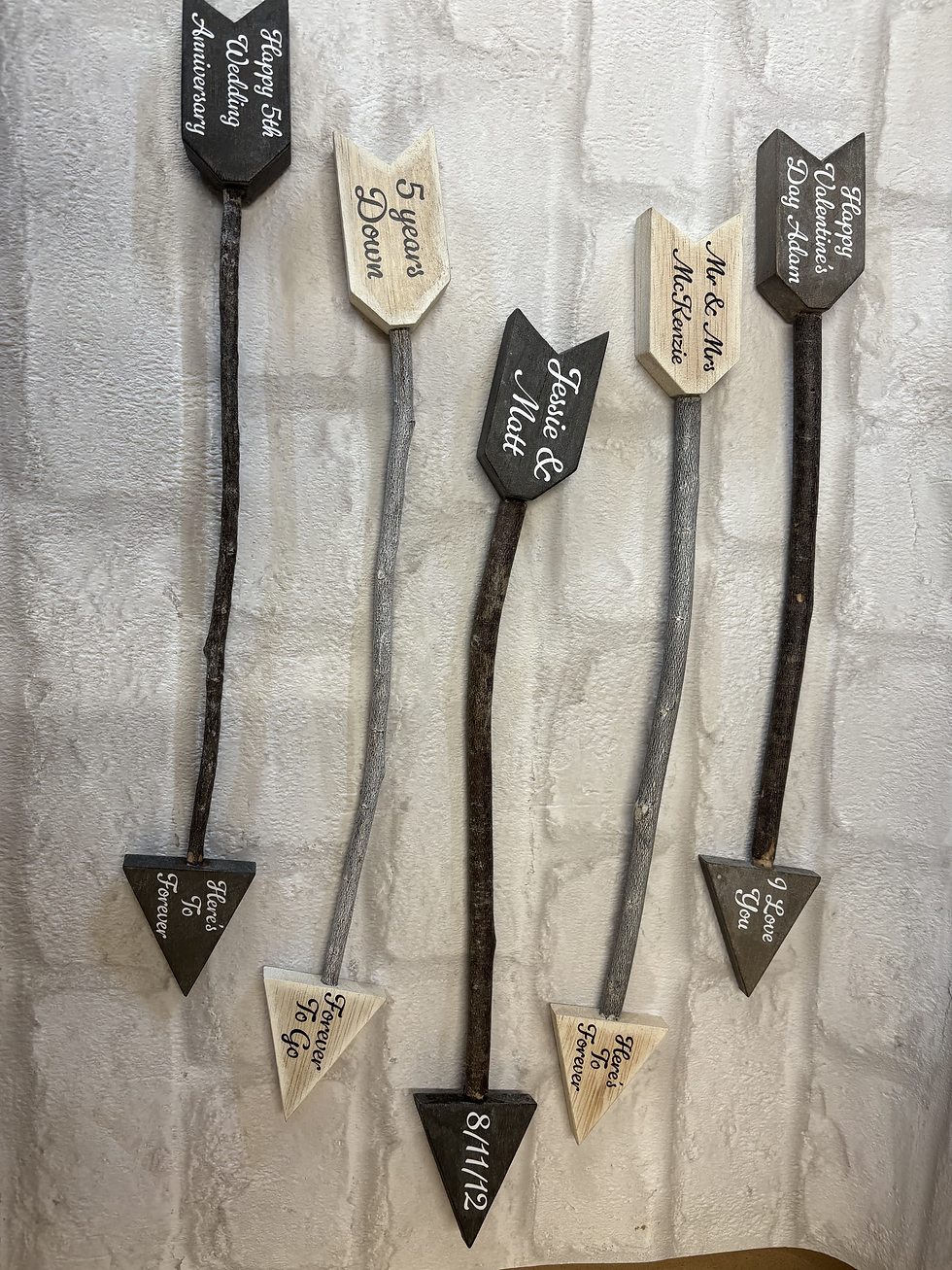 Thumbnail: Happy Valentine’s Day Arrow, Personalised Wooden Arrow gift