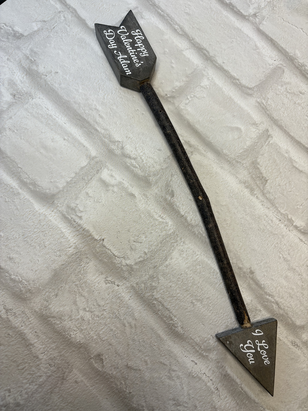 Thumbnail: Happy Valentine’s Day Arrow, Personalised Wooden Arrow gift