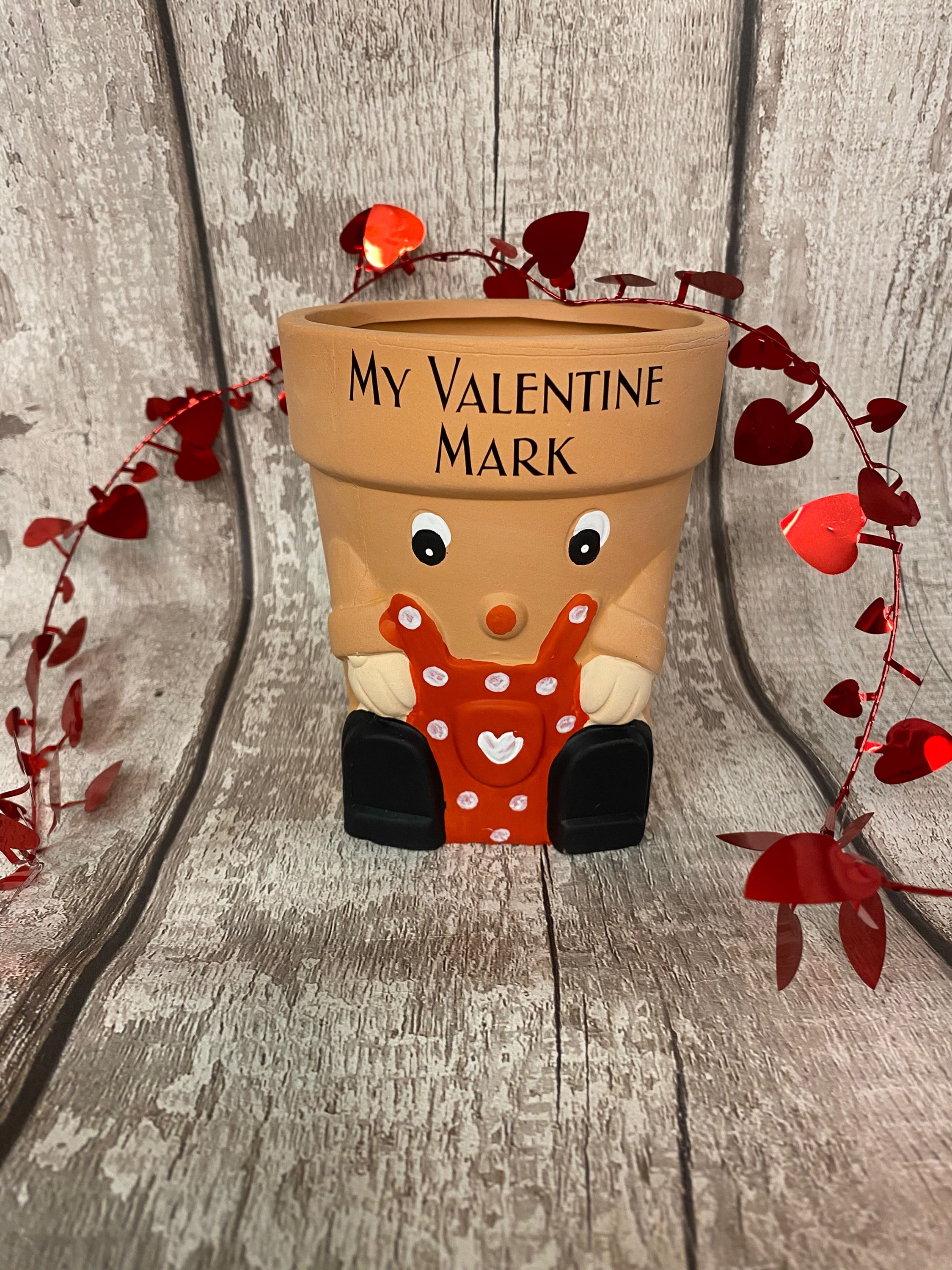 Personalised Valentines Day Plant Pot