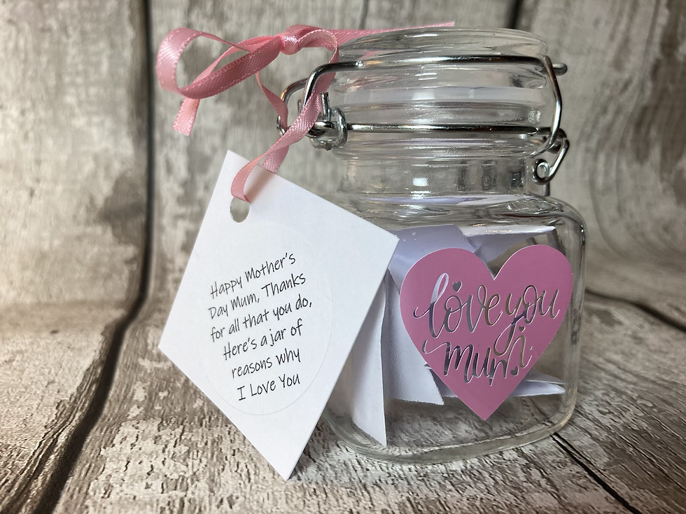 Thumbnail: Reasons I love you mum, Mother’s Day keepsake jar, mum and me memories jar, I lo