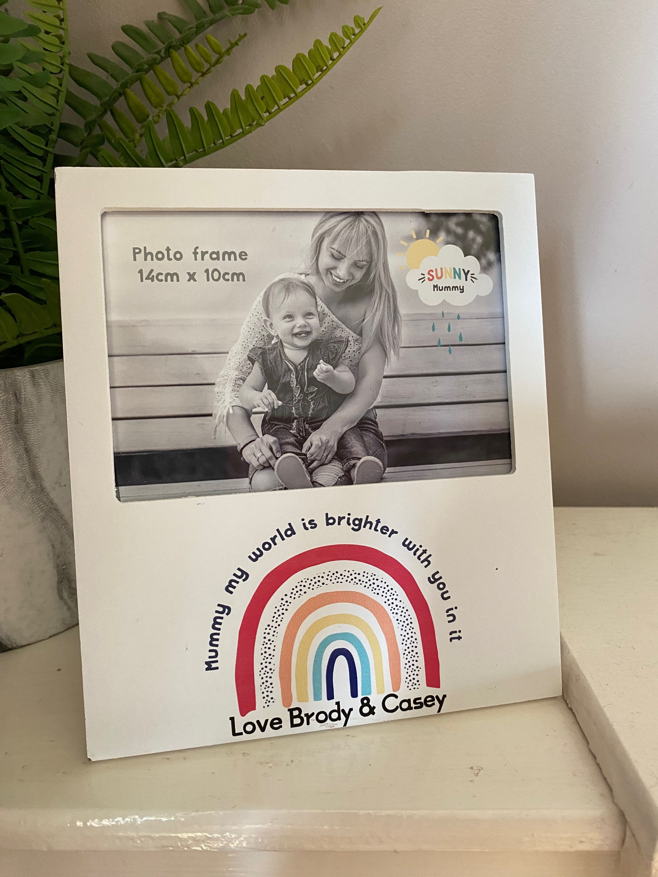 Personalised Mummy Rainbow Photo Frame