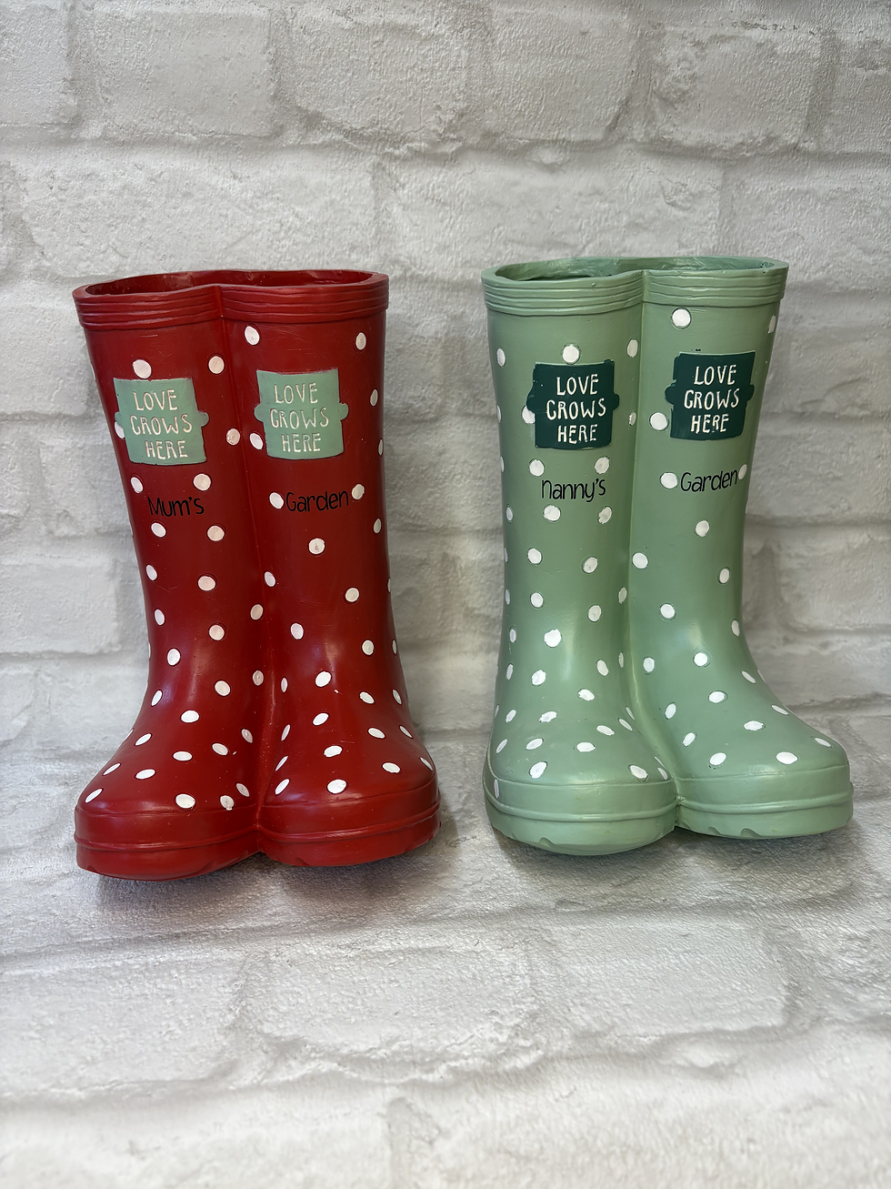 Thumbnail: Personalised Welly Boots Planter, garden gift for mum, Mother’s Day gift idea