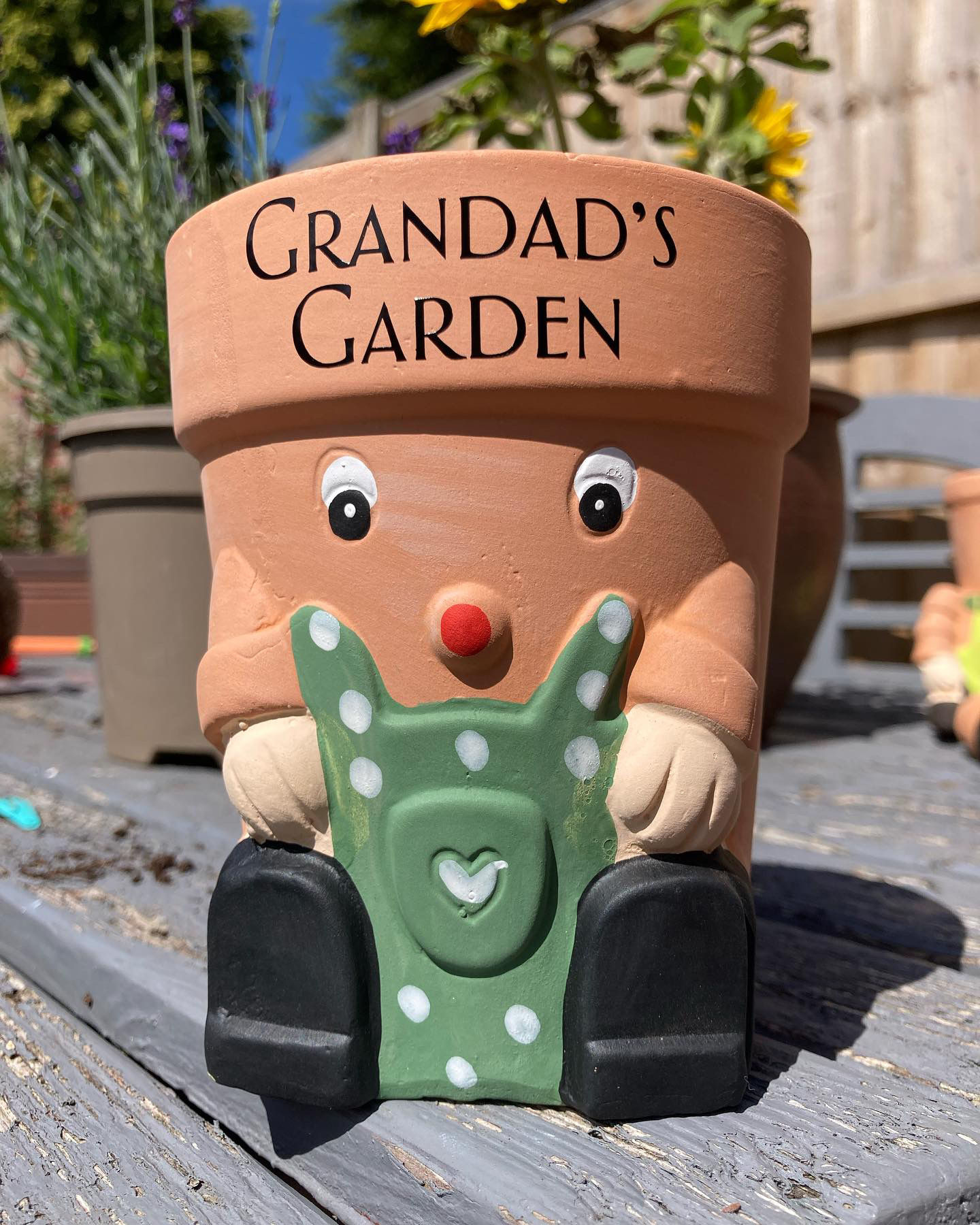 Personalised Plant Pot - Green