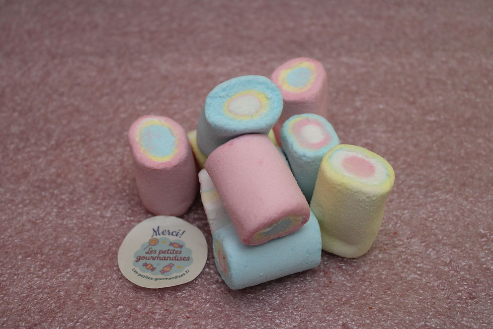 Marshmallows arc-en-ciel moelleux multicolores