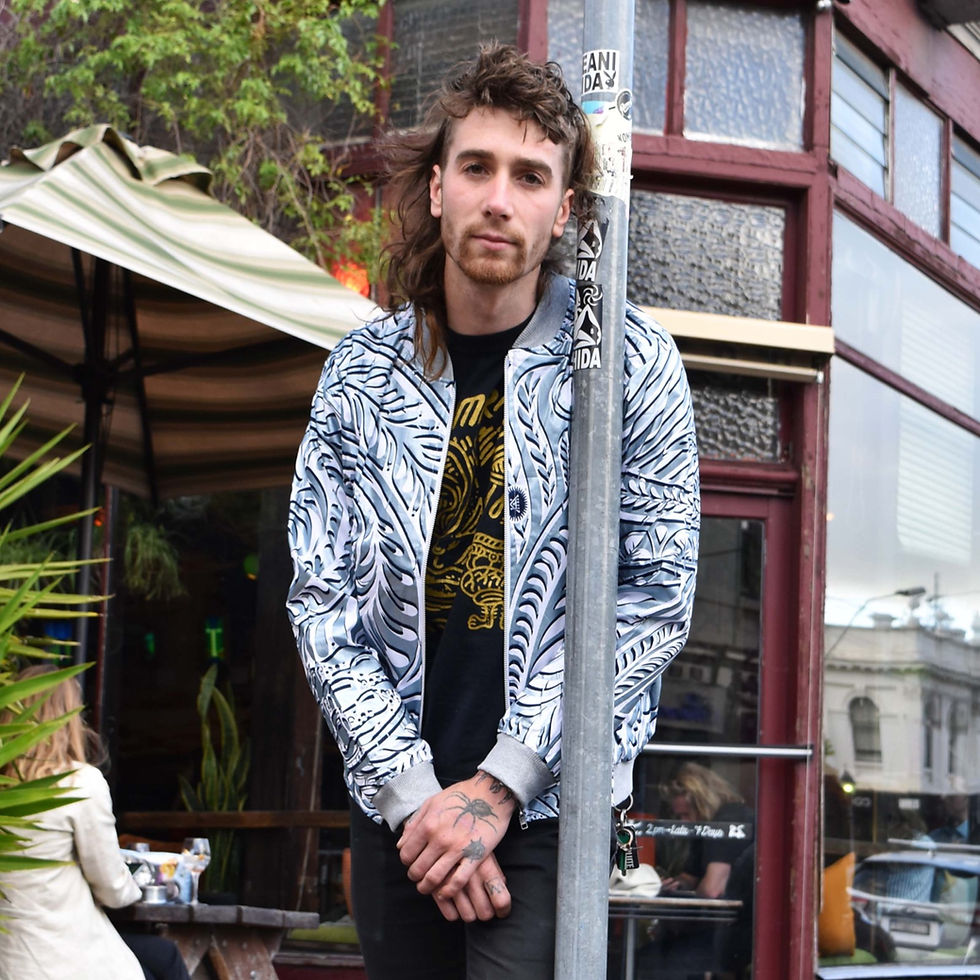 Thumbnail: Bomber Jacket - Wax Print Fabric - Metalliwax 4