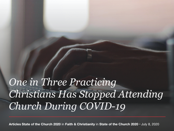 신앙을 실천하는 크리스천 3분의 1이 코로나19 이후 교회에 참석하지 않고 있다
