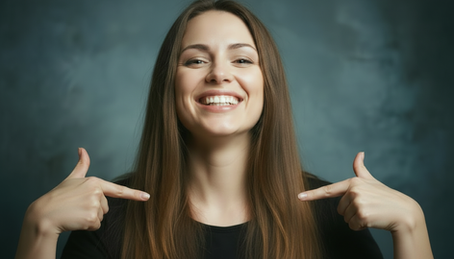 Happy, smiling woman posing as the winner of the 573 Magazine's You'll Feel Marvey Darling ME Time Contest to receive Valor Wellness facial and B12 injection.