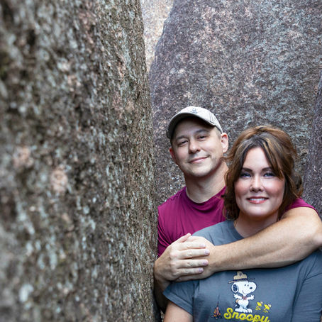 Jeremy and Kelly Medley at Missouri's Elephant Rock State Park. #573Magazine