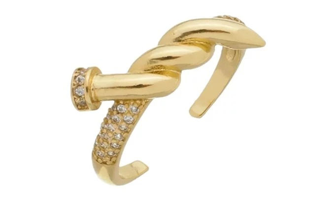 ANEL AJUSTÁVEL INSPIRAÇÃO COM ZIRCÔNIA CRISTAL AN327-O | R$ 126,00