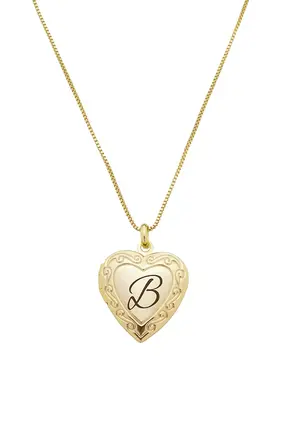 COLAR RELICÁRIO PERSONALIZADO COM INICIAL PP064-O | R$ 149,90