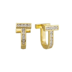 BRINCO DE ARGOLINHA INSPIRAÇÃO COM ZIRCÔNIA BM1485-O | R$ 126,00