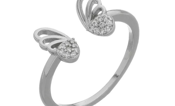 ANEL AJUSTÁVEL BORBOLETA NO RÓDIO AN282-R | R$ 66,00