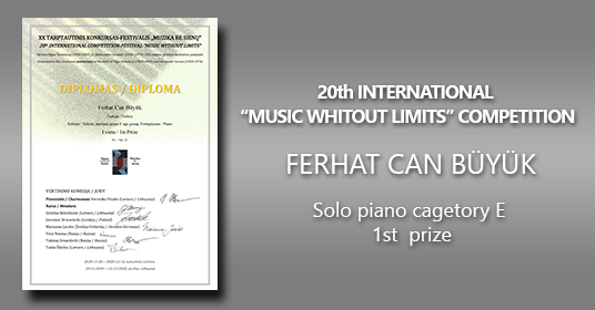 20'th "Music Without Limits" Contest 1st Prize
