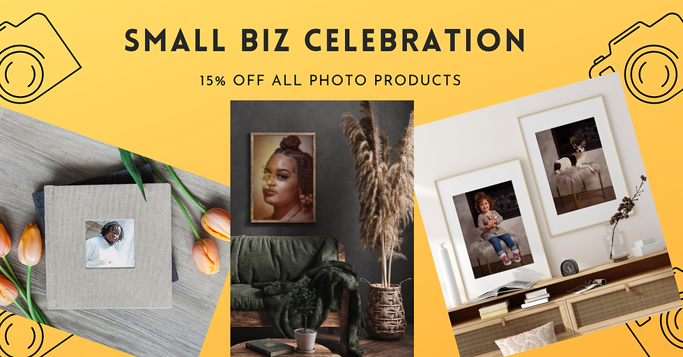 Promotion for 15% off all photo products for the remainder of the year.