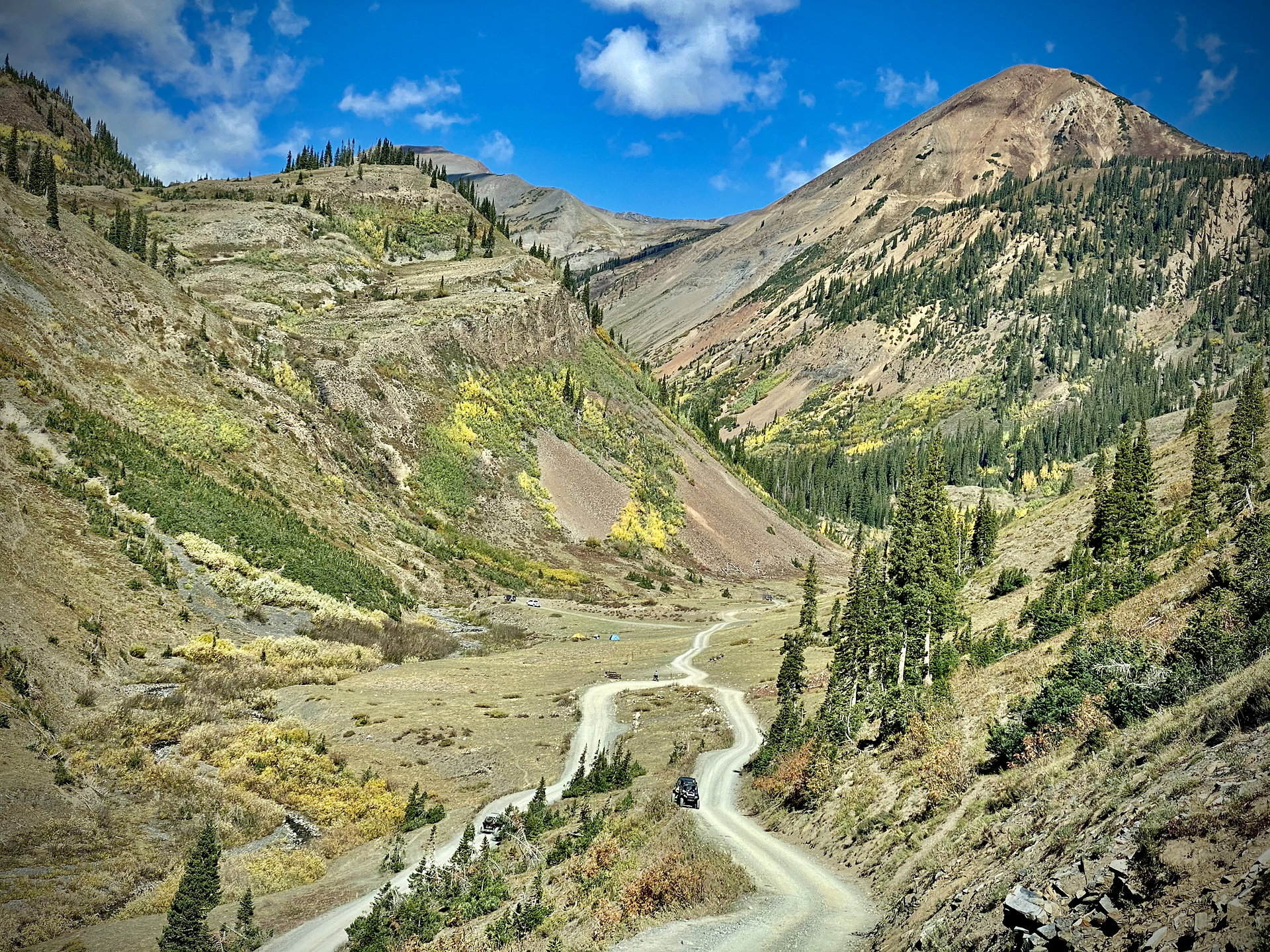Driving down into Paradise Valley