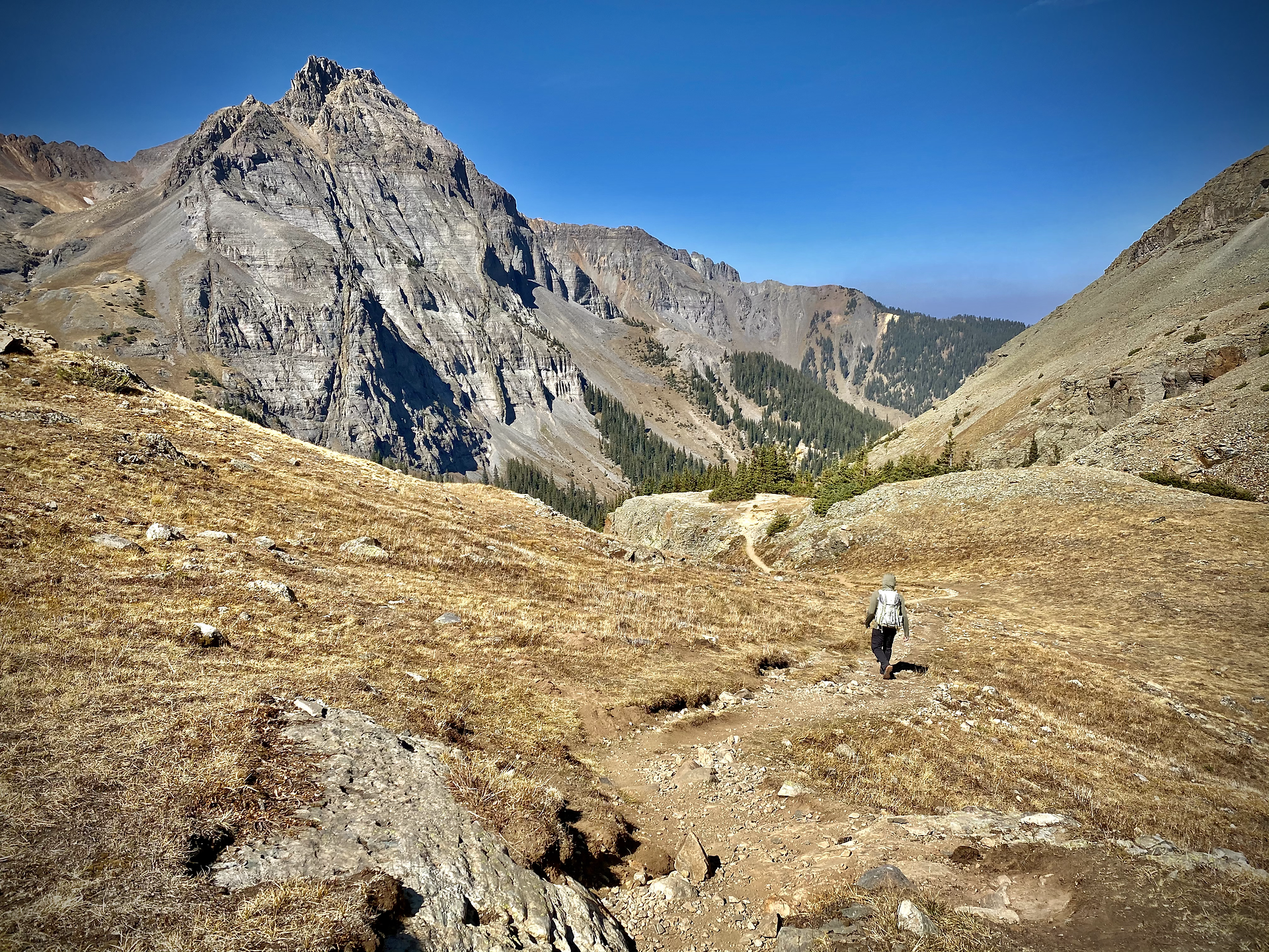 the hiking trails continue above Blue Lake