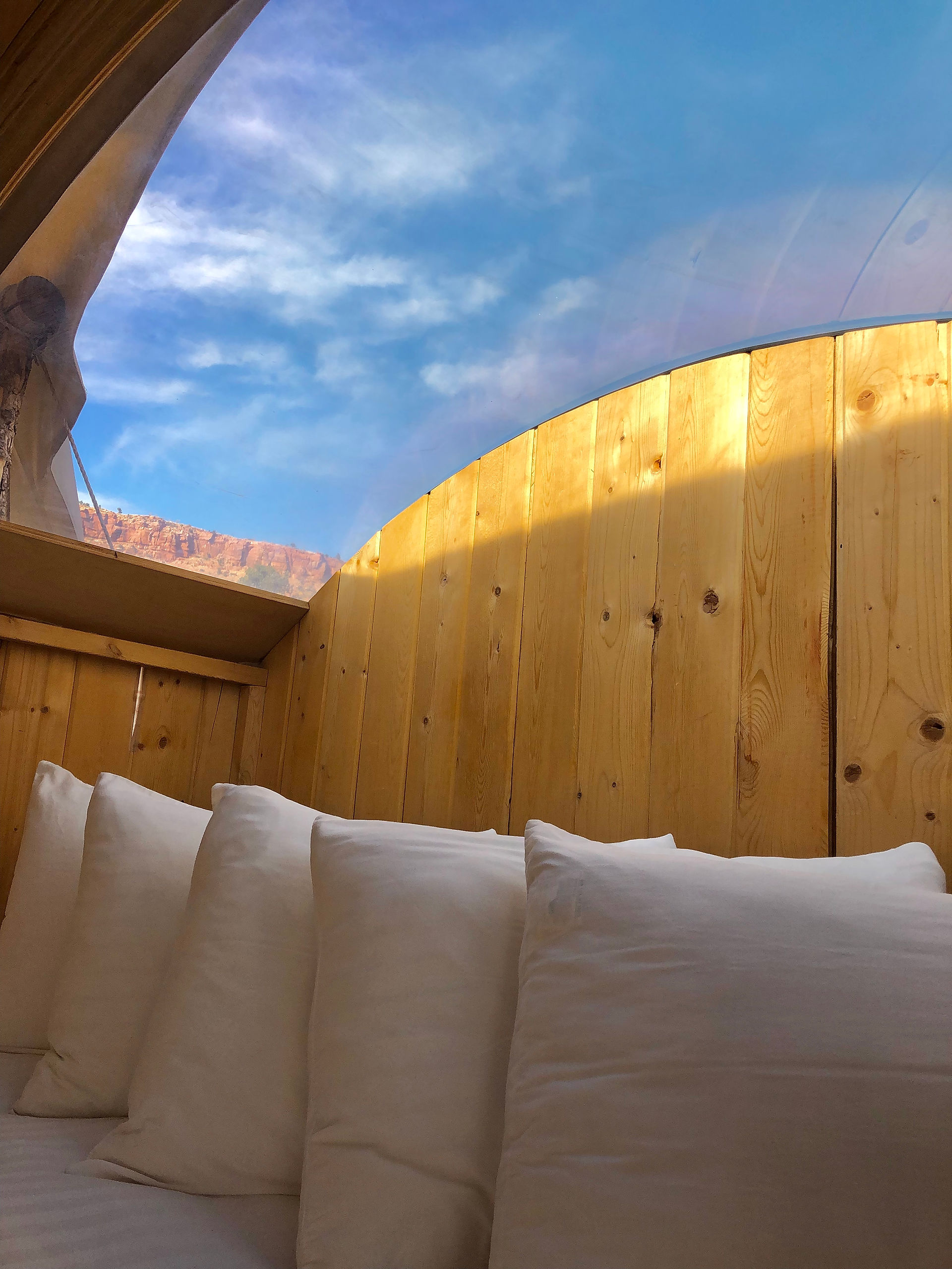 A clear roof for star-gazing at Under Canvas - Zion